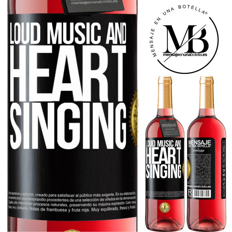 29,95 € Free Shipping | Rosé Wine ROSÉ Edition The loud music and the heart singing Black Label. Customizable label Young wine Harvest 2022 Tempranillo