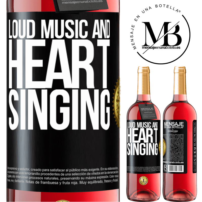 29,95 € Free Shipping | Rosé Wine ROSÉ Edition The loud music and the heart singing Black Label. Customizable label Young wine Harvest 2023 Tempranillo