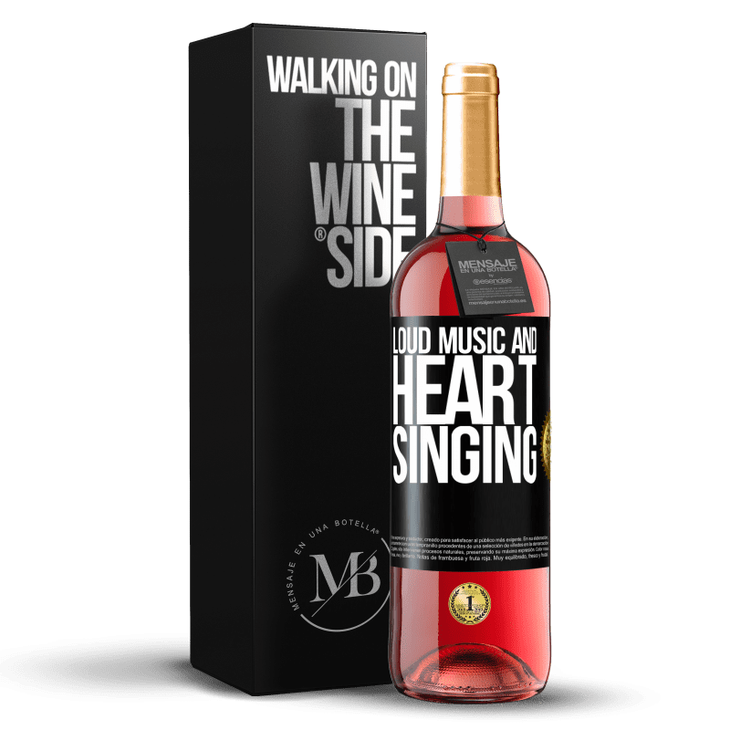 29,95 € Free Shipping | Rosé Wine ROSÉ Edition The loud music and the heart singing Black Label. Customizable label Young wine Harvest 2024 Tempranillo