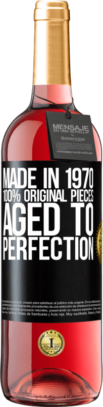 29,95 € 免费送货 | 桃红葡萄酒 ROSÉ版 1970年制造，百分百原创。Aged to perfection 黑标. 可自定义的标签 青年酒 收成 2025 Tempranillo