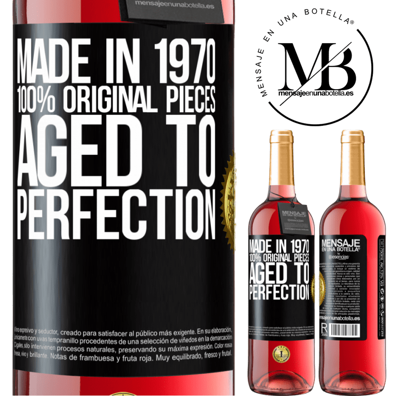24,95 € Free Shipping | Rosé Wine ROSÉ Edition Made in 1970, 100% original pieces. Aged to perfection Black Label. Customizable label Young wine Harvest 2021 Tempranillo
