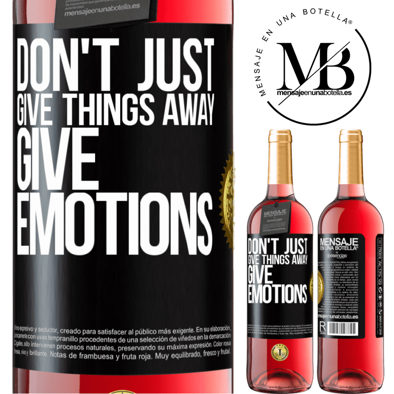 29,95 € Free Shipping | Rosé Wine ROSÉ Edition Don't just give things away, give emotions Black Label. Customizable label Young wine Harvest 2022 Tempranillo