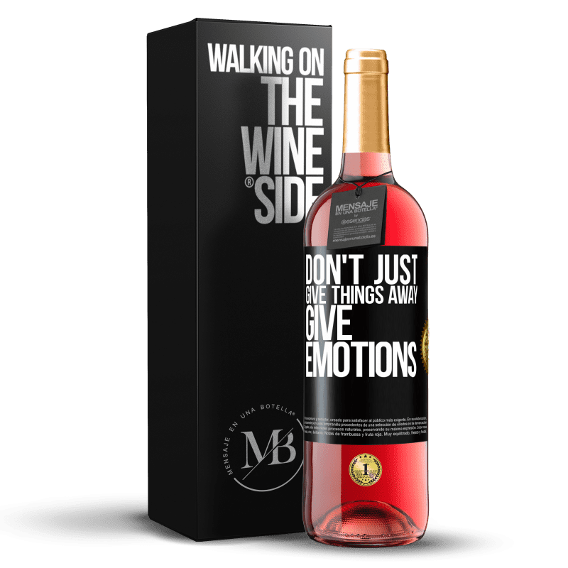 29,95 € Free Shipping | Rosé Wine ROSÉ Edition Don't just give things away, give emotions Black Label. Customizable label Young wine Harvest 2023 Tempranillo