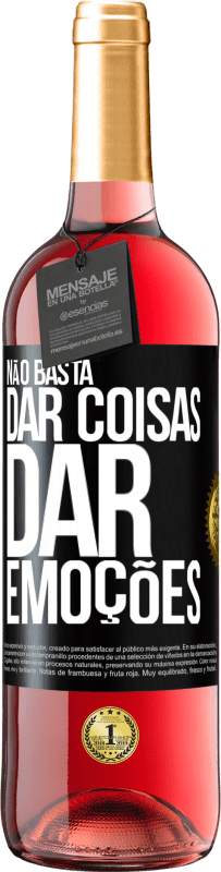 29,95 € | Vinho rosé Edição ROSÉ Não basta dar coisas, dar emoções Etiqueta Preta. Etiqueta personalizável Vinho jovem Colheita 2024 Tempranillo