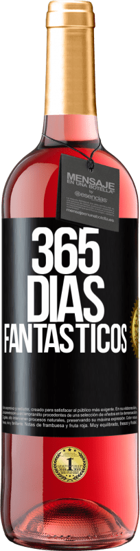 29,95 € | Vinho rosé Edição ROSÉ 365 dias fantásticos Etiqueta Preta. Etiqueta personalizável Vinho jovem Colheita 2023 Tempranillo