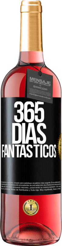 29,95 € | Vinho rosé Edição ROSÉ 365 dias fantásticos Etiqueta Preta. Etiqueta personalizável Vinho jovem Colheita 2024 Tempranillo