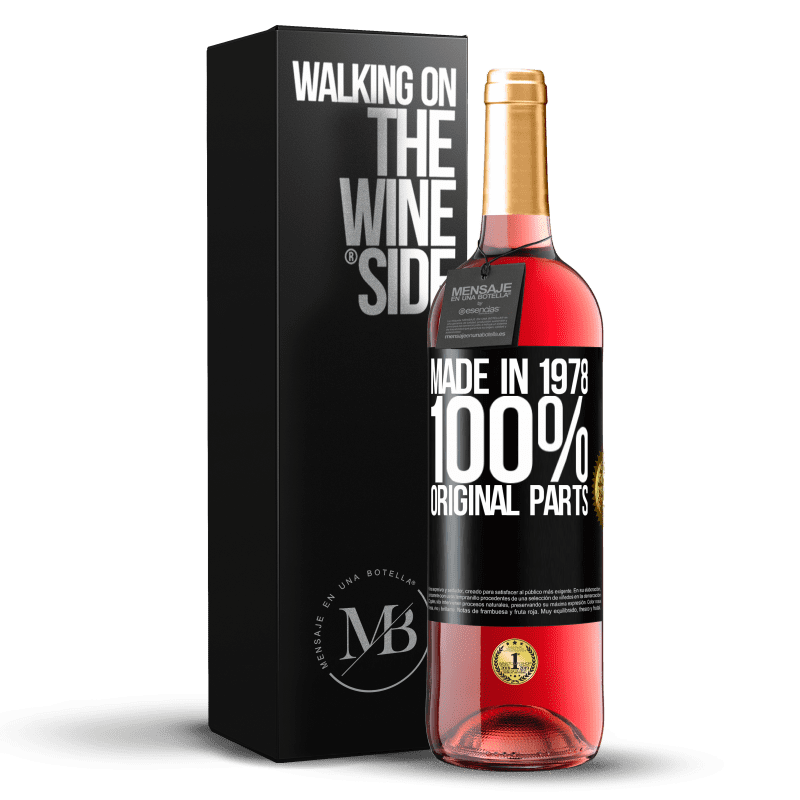 29,95 € Free Shipping | Rosé Wine ROSÉ Edition Made in 1978. 100% original parts Black Label. Customizable label Young wine Harvest 2023 Tempranillo