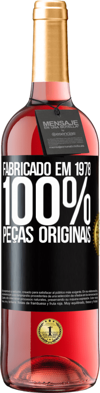 29,95 € | Vinho rosé Edição ROSÉ Fabricado em 1978. 100% peças originais Etiqueta Preta. Etiqueta personalizável Vinho jovem Colheita 2023 Tempranillo