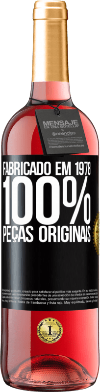 29,95 € | Vinho rosé Edição ROSÉ Fabricado em 1978. 100% peças originais Etiqueta Preta. Etiqueta personalizável Vinho jovem Colheita 2025 Tempranillo