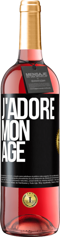 29,95 € | Vin rosé Édition ROSÉ J'adore mon âge Étiquette Noire. Étiquette personnalisable Vin jeune Récolte 2023 Tempranillo