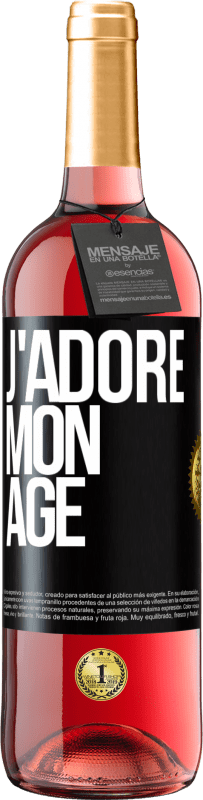 29,95 € | Vin rosé Édition ROSÉ J'adore mon âge Étiquette Noire. Étiquette personnalisable Vin jeune Récolte 2024 Tempranillo