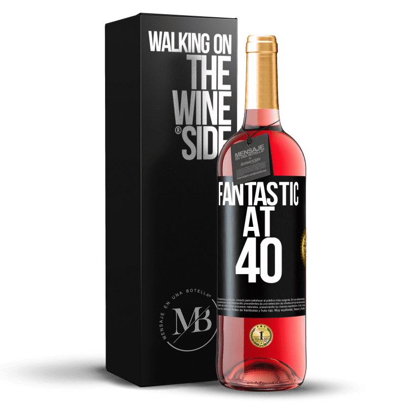 29,95 € Free Shipping | Rosé Wine ROSÉ Edition Fantastic at 40 Black Label. Customizable label Young wine Harvest 2022 Tempranillo