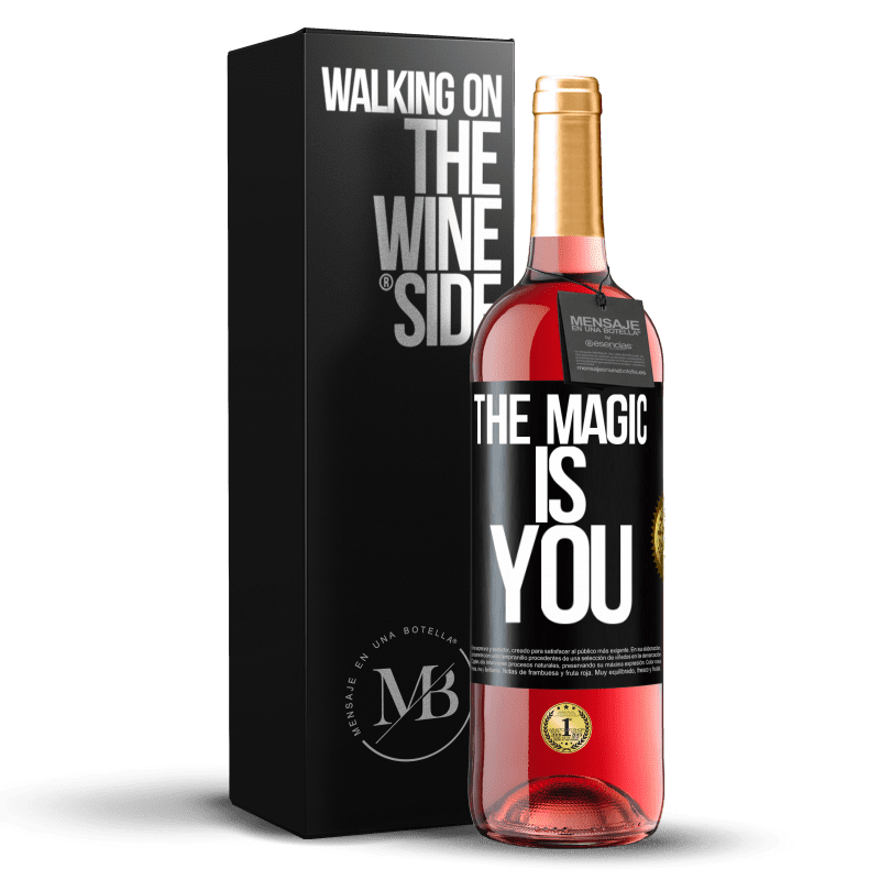 29,95 € Free Shipping | Rosé Wine ROSÉ Edition The magic is you Black Label. Customizable label Young wine Harvest 2023 Tempranillo