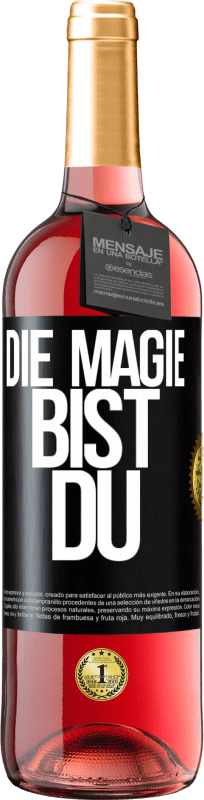 29,95 € | Roséwein ROSÉ Ausgabe Die Magie bist du Schwarzes Etikett. Anpassbares Etikett Junger Wein Ernte 2023 Tempranillo