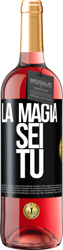 29,95 € | Vino rosato Edizione ROSÉ La magia sei tu Etichetta Nera. Etichetta personalizzabile Vino giovane Raccogliere 2023 Tempranillo