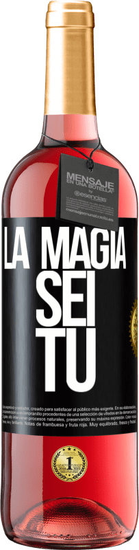 29,95 € | Vino rosato Edizione ROSÉ La magia sei tu Etichetta Nera. Etichetta personalizzabile Vino giovane Raccogliere 2024 Tempranillo