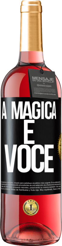 29,95 € | Vinho rosé Edição ROSÉ A mágica é você Etiqueta Preta. Etiqueta personalizável Vinho jovem Colheita 2023 Tempranillo