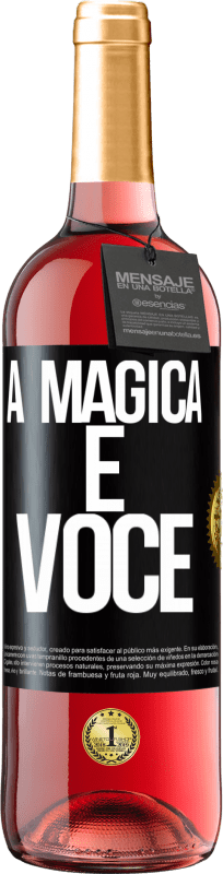 29,95 € | Vinho rosé Edição ROSÉ A mágica é você Etiqueta Preta. Etiqueta personalizável Vinho jovem Colheita 2025 Tempranillo