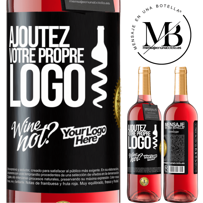 29,95 € Envoi gratuit | Vin rosé Édition ROSÉ Ajoutez votre propre logo Étiquette Noire. Étiquette personnalisable Vin jeune Récolte 2025 Tempranillo