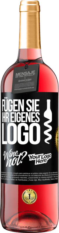 29,95 € | Roséwein ROSÉ Ausgabe Füge dein eigenes Logo hinzu Schwarzes Etikett. Anpassbares Etikett Junger Wein Ernte 2023 Tempranillo