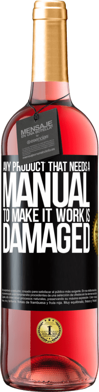 Free Shipping | Rosé Wine ROSÉ Edition Any product that needs a manual to make it work is damaged Black Label. Customizable label Young wine Harvest 2023 Tempranillo