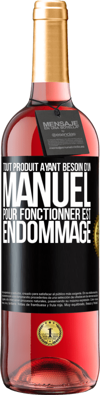 Envoi gratuit | Vin rosé Édition ROSÉ Tout produit ayant besoin d'un manuel pour fonctionner est endommagé Étiquette Noire. Étiquette personnalisable Vin jeune Récolte 2023 Tempranillo