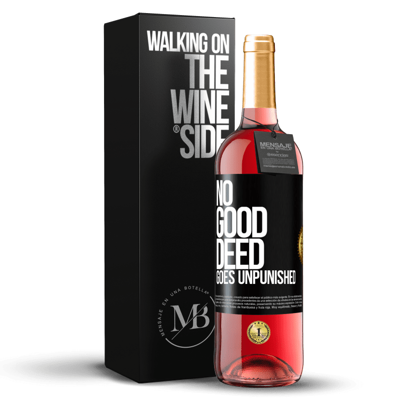 29,95 € Free Shipping | Rosé Wine ROSÉ Edition No good deed goes unpunished Black Label. Customizable label Young wine Harvest 2023 Tempranillo