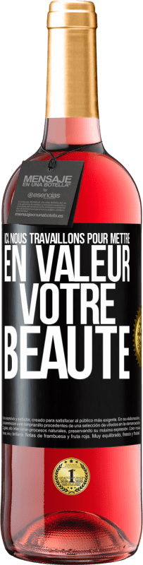 29,95 € | Vin rosé Édition ROSÉ Ici, nous travaillons pour mettre en valeur votre beauté Étiquette Noire. Étiquette personnalisable Vin jeune Récolte 2024 Tempranillo