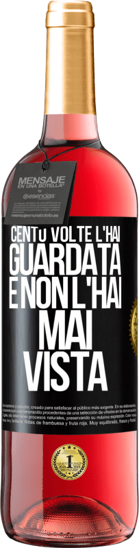 29,95 € | Vino rosato Edizione ROSÉ Cento volte l'hai guardata e non l'hai mai vista Etichetta Nera. Etichetta personalizzabile Vino giovane Raccogliere 2024 Tempranillo