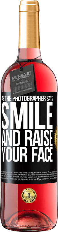 Free Shipping | Rosé Wine ROSÉ Edition As the photographer says, smile and raise your face Black Label. Customizable label Young wine Harvest 2023 Tempranillo