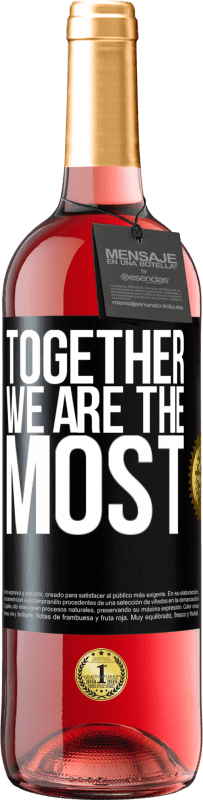 29,95 € | Розовое вино Издание ROSÉ Вместе мы самые Черная метка. Настраиваемая этикетка Молодое вино Урожай 2023 Tempranillo