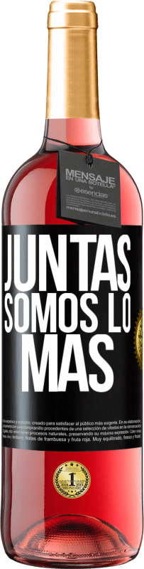 29,95 € | Vino Rosado Edición ROSÉ Juntas somos lo más Etiqueta Negra. Etiqueta personalizable Vino joven Cosecha 2023 Tempranillo