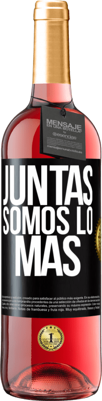 29,95 € Envío gratis | Vino Rosado Edición ROSÉ Juntas somos lo más Etiqueta Negra. Etiqueta personalizable Vino joven Cosecha 2025 Tempranillo