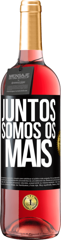 29,95 € | Vinho rosé Edição ROSÉ Juntos somos os mais Etiqueta Preta. Etiqueta personalizável Vinho jovem Colheita 2023 Tempranillo