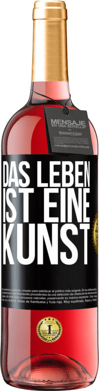 29,95 € | Roséwein ROSÉ Ausgabe Das Leben ist eine Kunst Schwarzes Etikett. Anpassbares Etikett Junger Wein Ernte 2024 Tempranillo