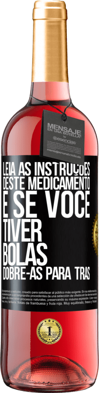 29,95 € Envio grátis | Vinho rosé Edição ROSÉ Leia as instruções deste medicamento e se você tiver bolas, dobre-as para trás Etiqueta Preta. Etiqueta personalizável Vinho jovem Colheita 2024 Tempranillo