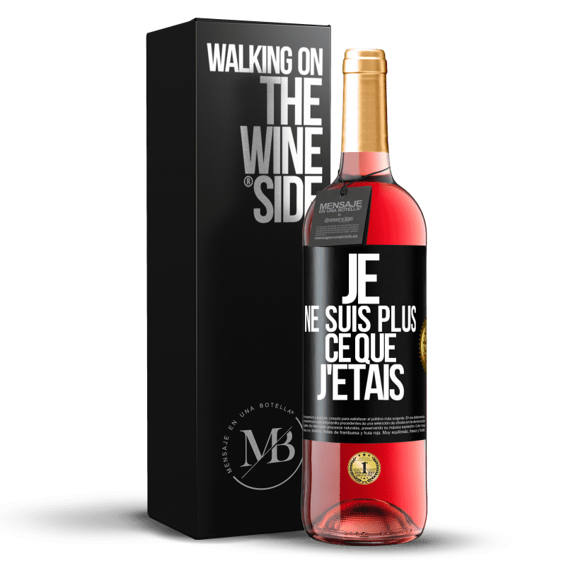 29,95 € Envoi gratuit | Vin rosé Édition ROSÉ Je ne suis plus ce que j'étais Étiquette Noire. Étiquette personnalisable Vin jeune Récolte 2023 Tempranillo