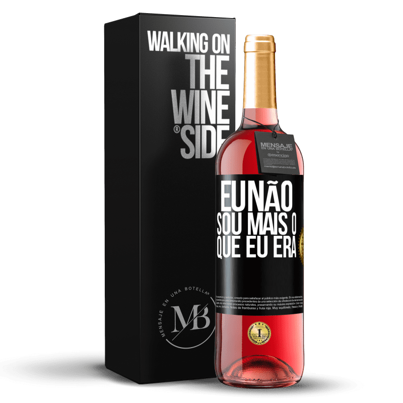 29,95 € Envio grátis | Vinho rosé Edição ROSÉ Eu não sou mais o que eu era Etiqueta Preta. Etiqueta personalizável Vinho jovem Colheita 2023 Tempranillo