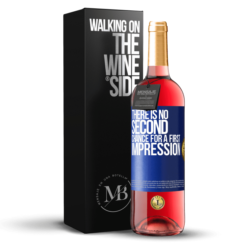 29,95 € Бесплатная доставка | Розовое вино Издание ROSÉ Второго шанса для первого впечатления нет Синяя метка. Настраиваемая этикетка Молодое вино Урожай 2023 Tempranillo