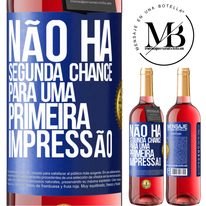 29,95 € Envio grátis | Vinho rosé Edição ROSÉ Não há segunda chance para uma primeira impressão Etiqueta Azul. Etiqueta personalizável Vinho jovem Colheita 2024 Tempranillo