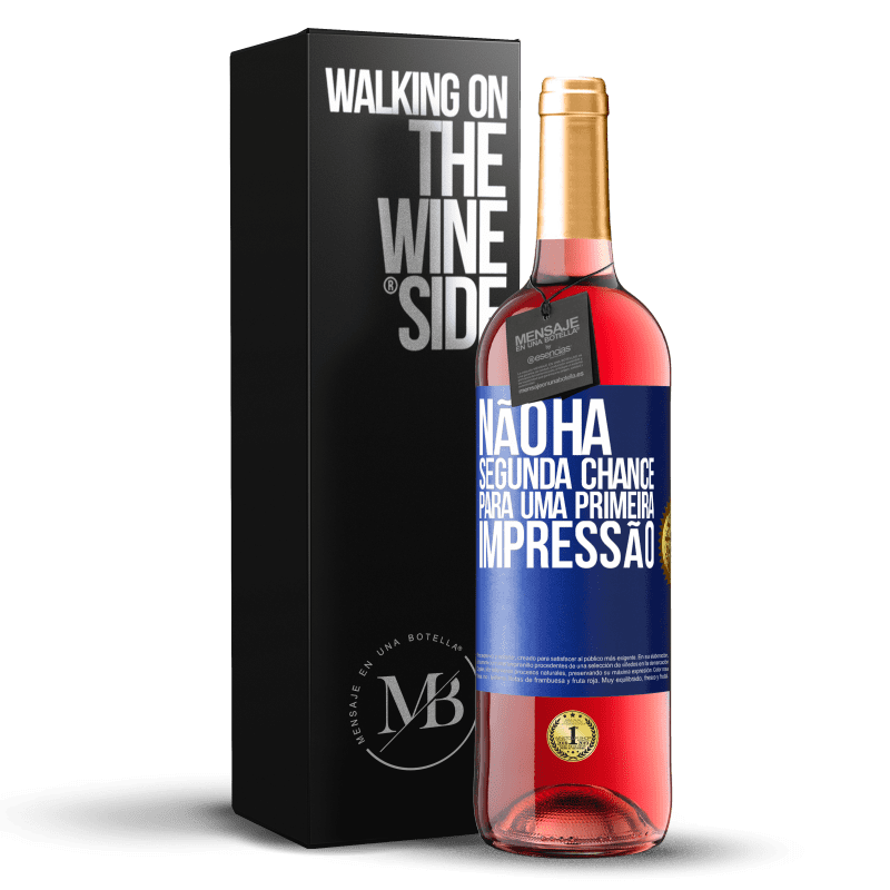 29,95 € Envio grátis | Vinho rosé Edição ROSÉ Não há segunda chance para uma primeira impressão Etiqueta Azul. Etiqueta personalizável Vinho jovem Colheita 2024 Tempranillo