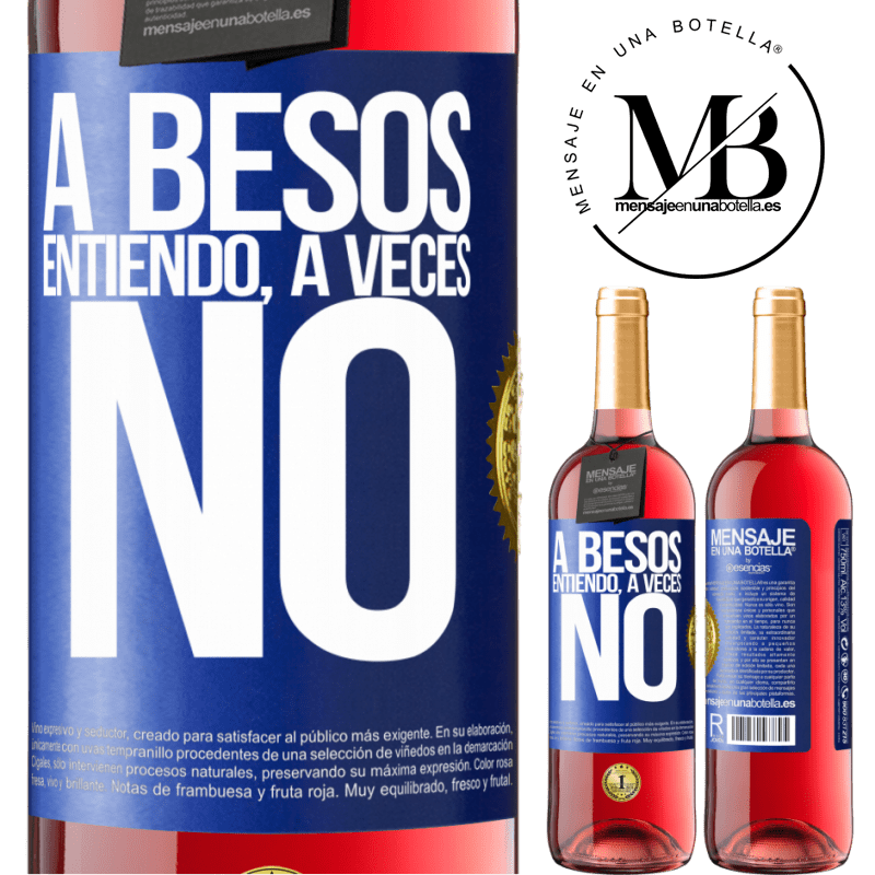 29,95 € Free Shipping | Rosé Wine ROSÉ Edition A besos entiendo, a veces no Blue Label. Customizable label Young wine Harvest 2021 Tempranillo