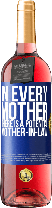 29,95 € | 桃红葡萄酒 ROSÉ版 每个母亲都有一个潜在的婆婆 蓝色标签. 可自定义的标签 青年酒 收成 2023 Tempranillo