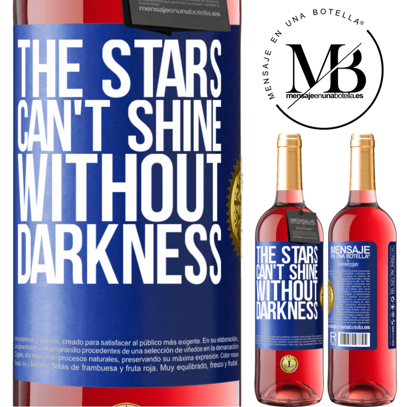 29,95 € Free Shipping | Rosé Wine ROSÉ Edition The stars can't shine without darkness Blue Label. Customizable label Young wine Harvest 2021 Tempranillo