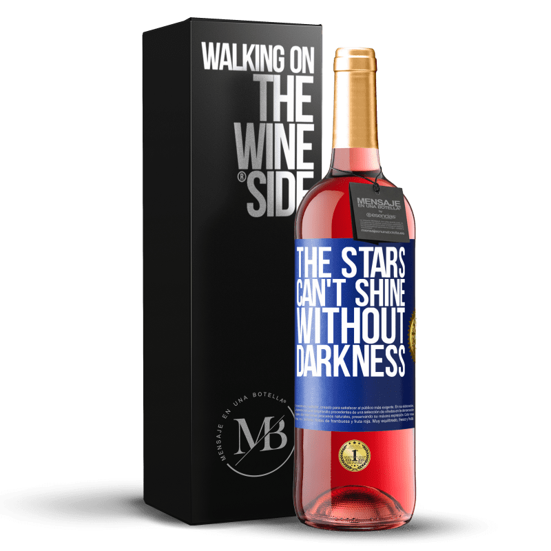 29,95 € Free Shipping | Rosé Wine ROSÉ Edition The stars can't shine without darkness Blue Label. Customizable label Young wine Harvest 2024 Tempranillo