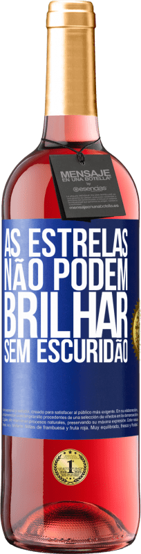 29,95 € | Vinho rosé Edição ROSÉ As estrelas não podem brilhar sem escuridão Etiqueta Azul. Etiqueta personalizável Vinho jovem Colheita 2024 Tempranillo