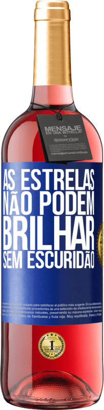 29,95 € | Vinho rosé Edição ROSÉ As estrelas não podem brilhar sem escuridão Etiqueta Azul. Etiqueta personalizável Vinho jovem Colheita 2025 Tempranillo