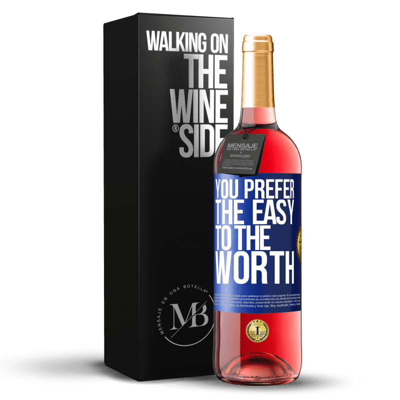 29,95 € Free Shipping | Rosé Wine ROSÉ Edition You prefer the easy to the worth Blue Label. Customizable label Young wine Harvest 2023 Tempranillo