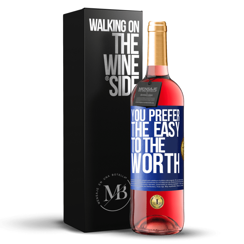 29,95 € Free Shipping | Rosé Wine ROSÉ Edition You prefer the easy to the worth Blue Label. Customizable label Young wine Harvest 2024 Tempranillo