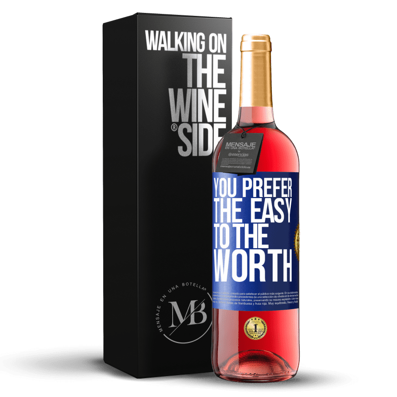 29,95 € Бесплатная доставка | Розовое вино Издание ROSÉ Вы предпочитаете легкий ценному Синяя метка. Настраиваемая этикетка Молодое вино Урожай 2025 Tempranillo